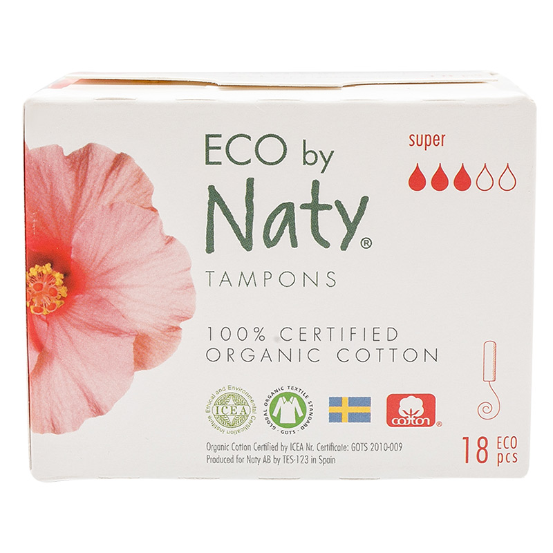 Гігієнічні тампони Eco by Naty Super Digital, 3 краплі, 18 шт