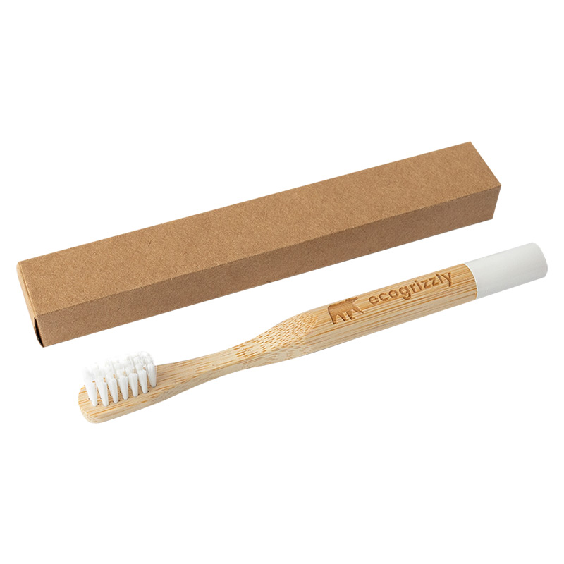 Бамбукова зубна щітка Ecogrizzly для дітей (біла)