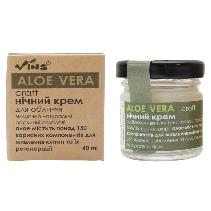 Крем ночной для лица Vins "Aloe Vera", 40 мл