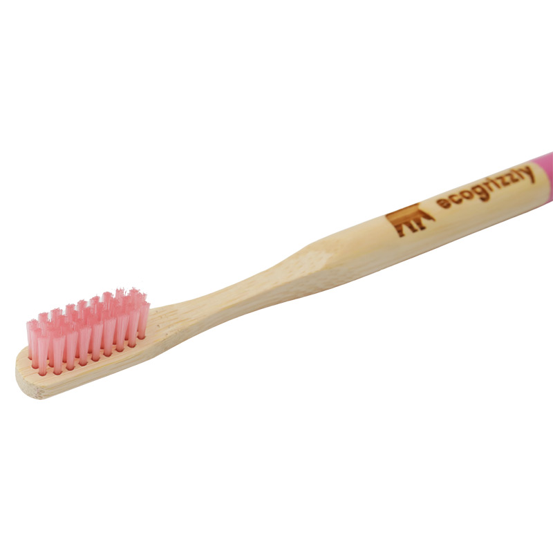 Зубная щетка Ecogrizzly бамбуковая (розовая)