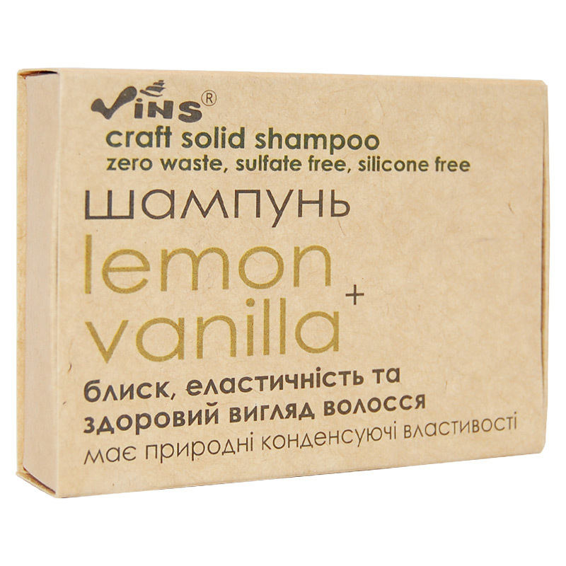 Твердий шампунь для всіх типів волосся LEMON & VANILLA, 85 г