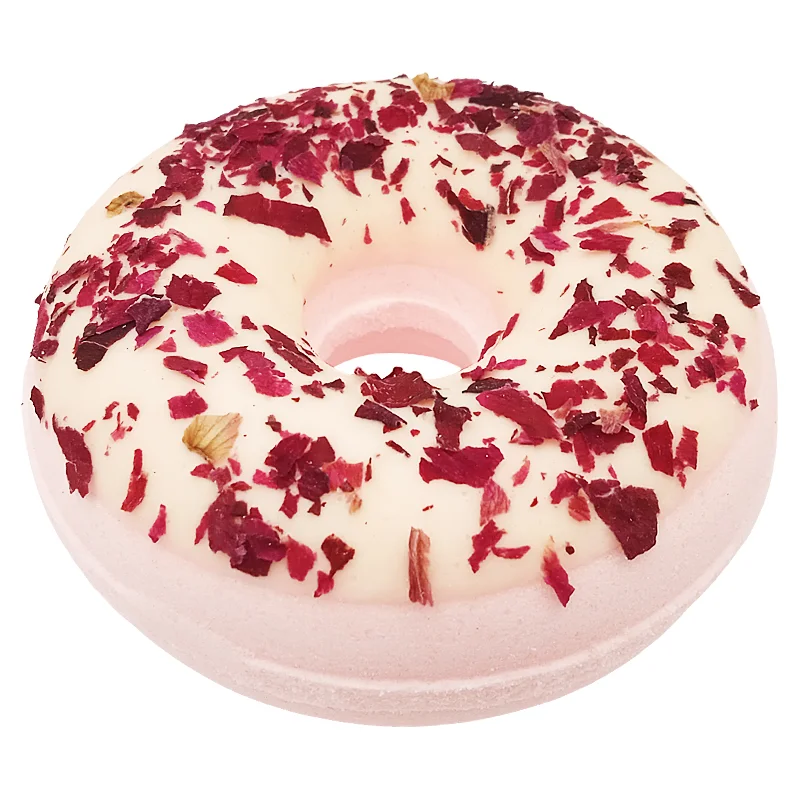 Бомбочка-пончик для ванни з ароматом полуниці та рожевого вина, 170 г