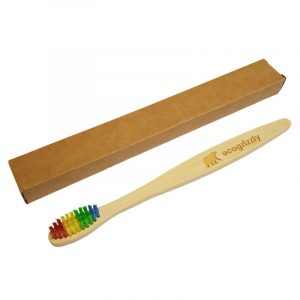 Бамбукова зубна щітка Ecogrizzly (кольорова)
