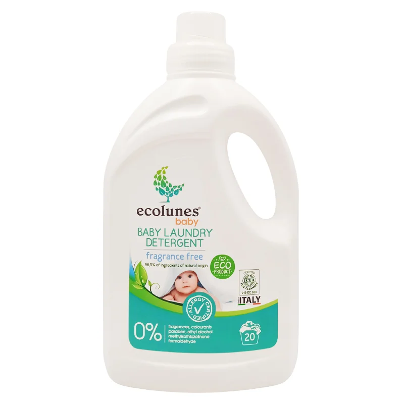 Гіпоалергенний органічний гель Ecolunes для прання дитячого одягу, без запаху, 1000 мл