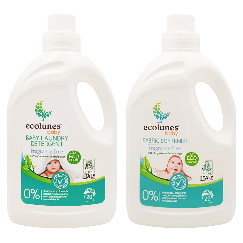 Економний набір гіпоалергенних засобів для прання дитячого одягу Ecolunes