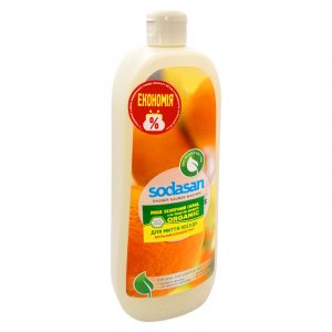 Органическое средство-концентрат SODASAN для мытья посуды Апельсин, 1 л