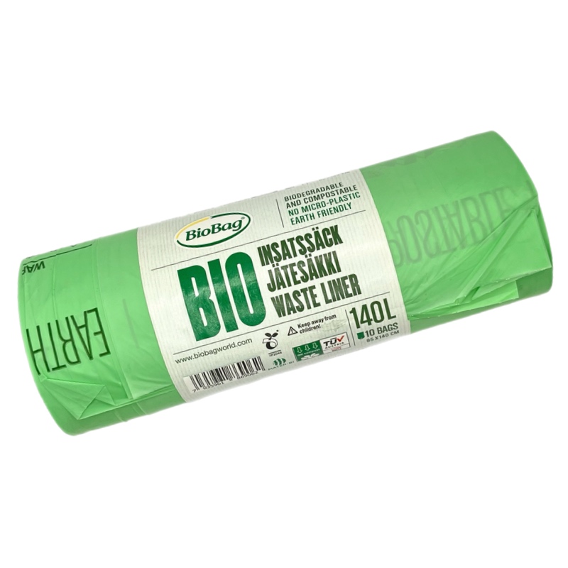 Эко-пакеты для мусора BioBag 140 л, 20 шт/рулон