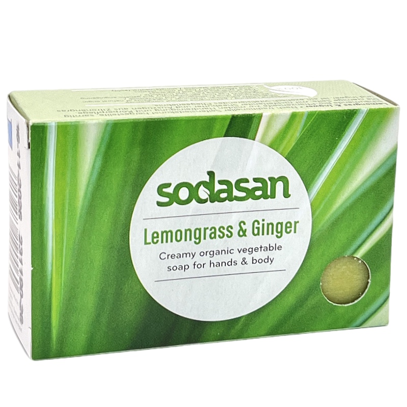 Органическое тонизирующее мыло Sodasan Лемонграс – Имбирь, 100 г