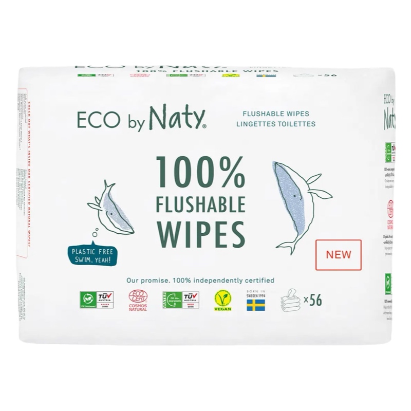 Биоразлагаемая влажная туалетная бумага Eco by Naty, 168 шт