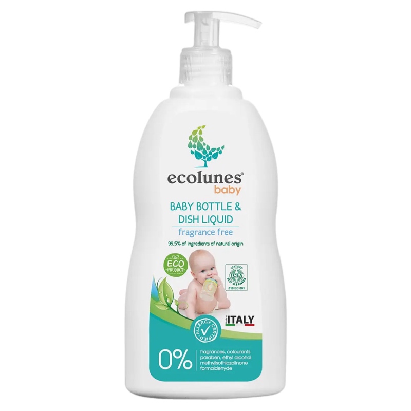 Гипоаллергенное средство Ecolunes для мытья детской посуды, без запаха, 500 мл